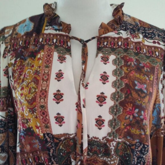 TAHARI Patchwork Midi Dress - Picture 6 of 10